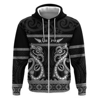 Kia Ora New Zealand Zip Hoodie Maori Language Week Pango Taniko Motif - Polynesian Pride