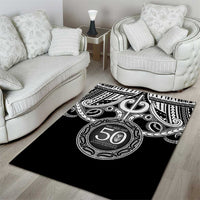 Kia Kaha Te Reo Maori New Zealand Area Rug 50th Anniversary Ake Ake Ake - Polynesian Pride