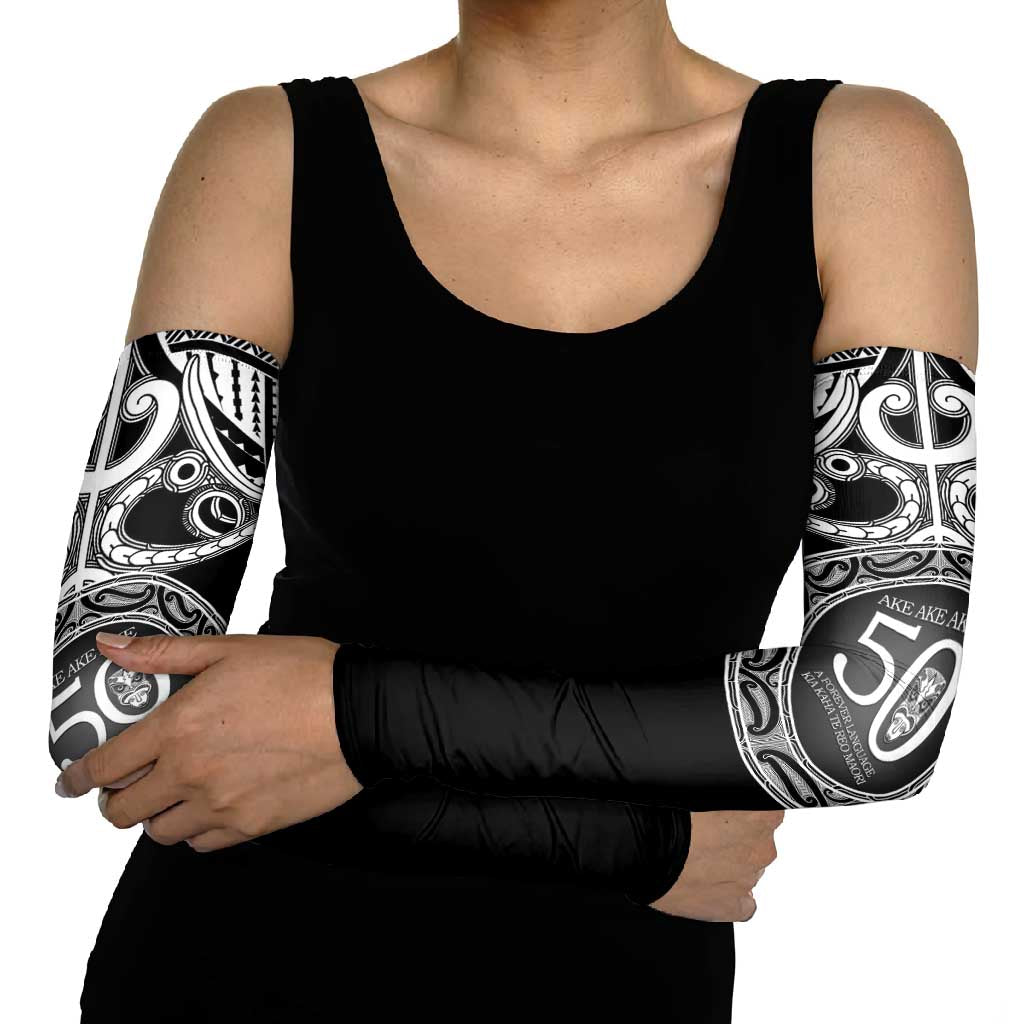Kia Kaha Te Reo Maori New Zealand Arm Sleeves 50th Anniversary Ake Ake Ake - Polynesian Pride