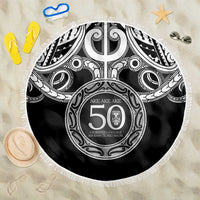 Kia Kaha Te Reo Maori New Zealand Beach Blanket 50th Anniversary Ake Ake Ake - Polynesian Pride
