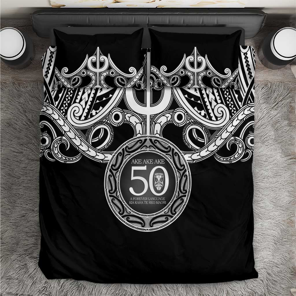 Kia Kaha Te Reo Maori New Zealand Bedding Set 50th Anniversary Ake Ake Ake - Polynesian Pride
