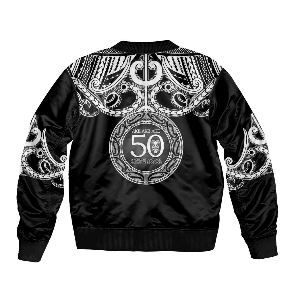 Kia Kaha Te Reo Maori New Zealand Bomber Jacket 50th Anniversary Ake Ake Ake - Polynesian Pride