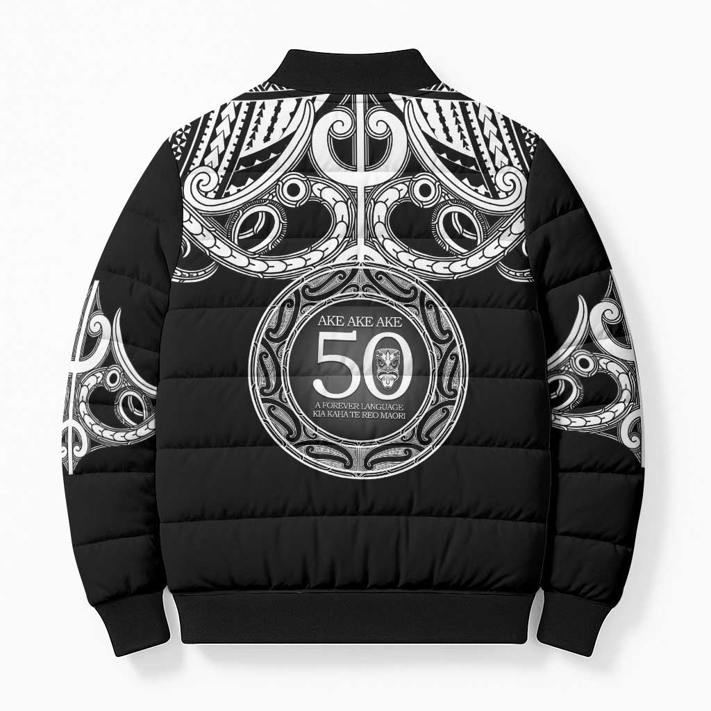 Kia Kaha Te Reo Maori New Zealand Bomber Puffer Jacket 50th Anniversary Ake Ake Ake - Polynesian Pride