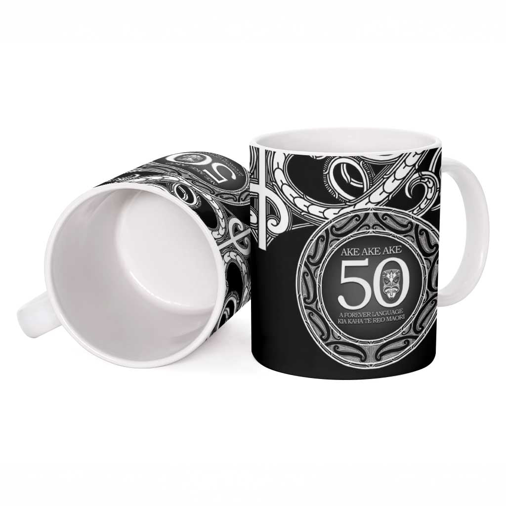 Kia Kaha Te Reo Maori New Zealand Ceramic Mug 50th Anniversary Ake Ake Ake - Polynesian Pride