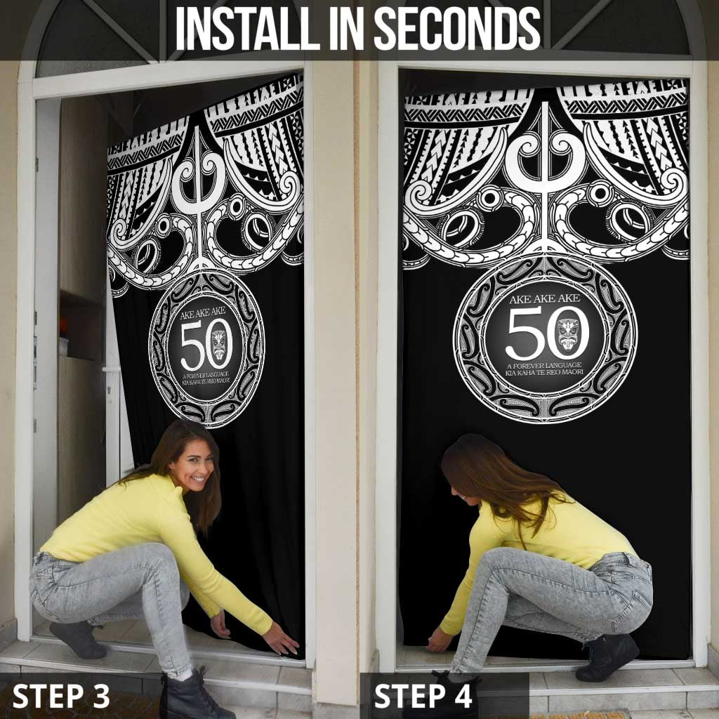 Kia Kaha Te Reo Maori New Zealand Door Cover 50th Anniversary Ake Ake Ake - Polynesian Pride