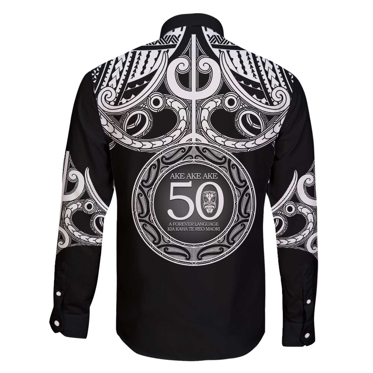 Kia Kaha Te Reo Maori New Zealand Family Matching Off The Shoulder Long Sleeve Dress and Hawaiian Shirt 50th Anniversary Ake Ake Ake - Polynesian Pride