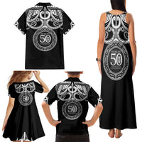 Kia Kaha Te Reo Maori New Zealand Family Matching Tank Maxi Dress and Hawaiian Shirt 50th Anniversary Ake Ake Ake - Polynesian Pride