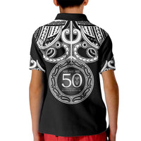 Kia Kaha Te Reo Maori New Zealand Kid Polo Shirt 50th Anniversary Ake Ake Ake - Polynesian Pride