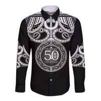Kia Kaha Te Reo Maori New Zealand Long Sleeve Button Shirt 50th Anniversary Ake Ake Ake - Polynesian Pride