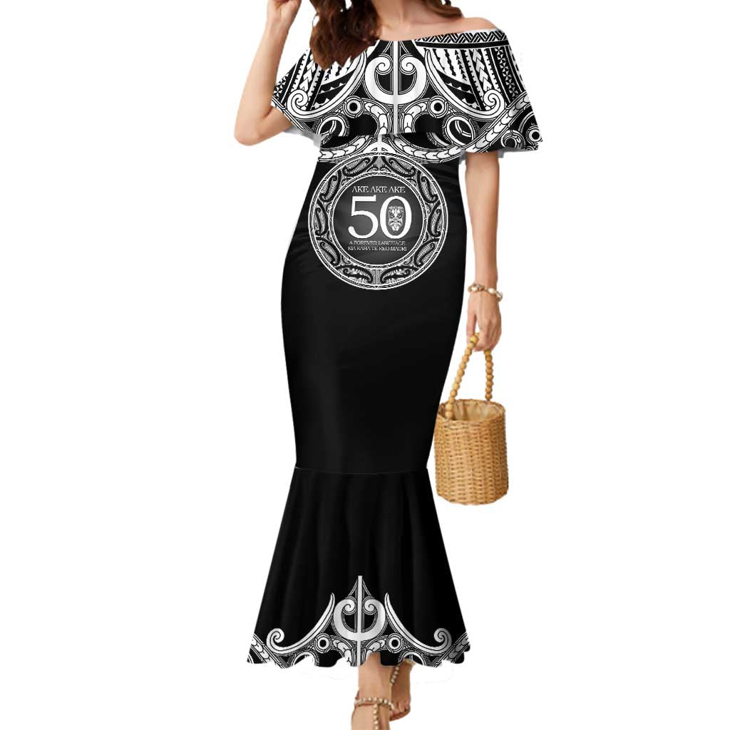 Kia Kaha Te Reo Maori New Zealand Mermaid Dress 50th Anniversary Ake Ake Ake - Polynesian Pride