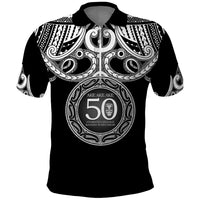 Kia Kaha Te Reo Maori New Zealand Polo Shirt 50th Anniversary Ake Ake Ake - Polynesian Pride