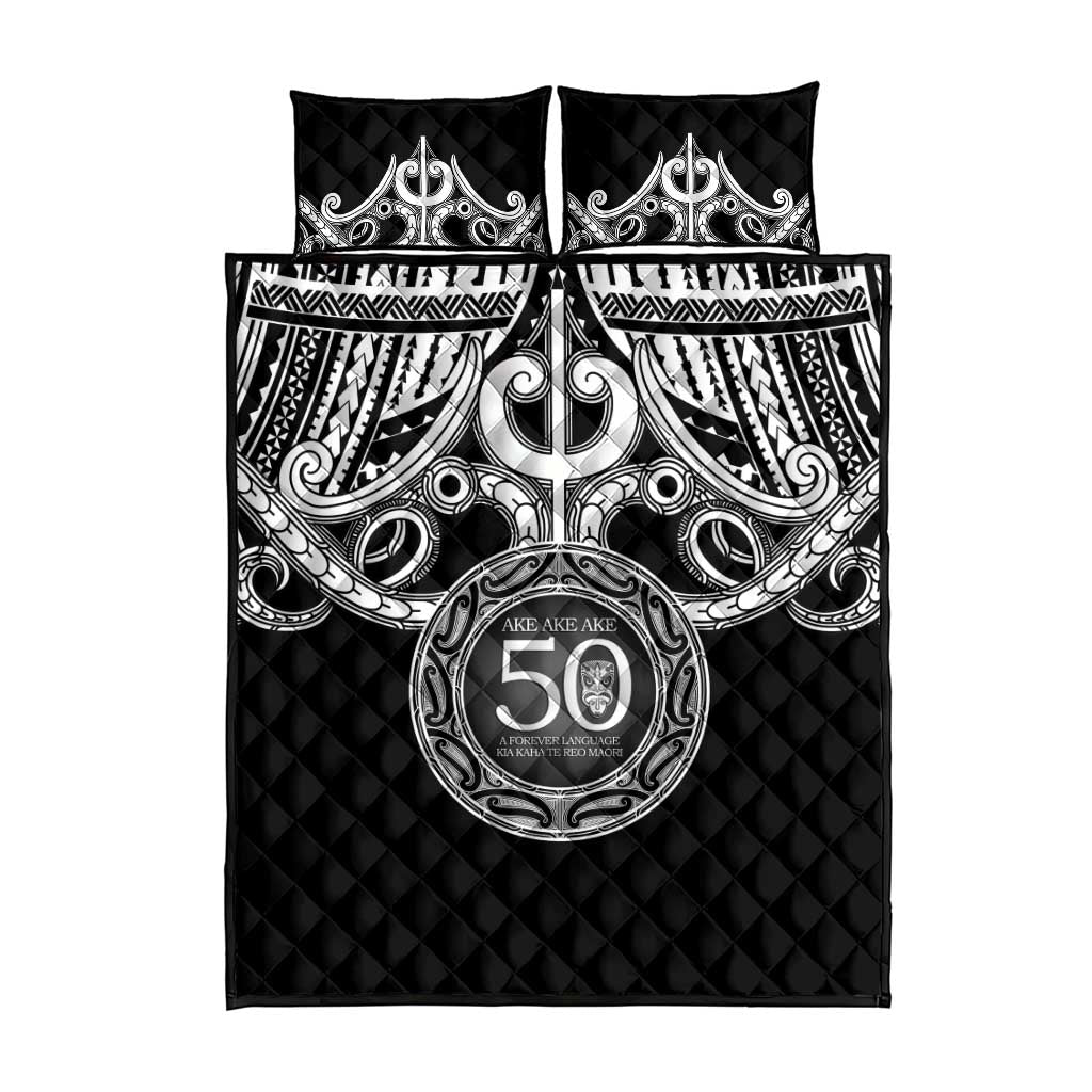 Kia Kaha Te Reo Maori New Zealand Quilt Bed Set 50th Anniversary Ake Ake Ake - Polynesian Pride