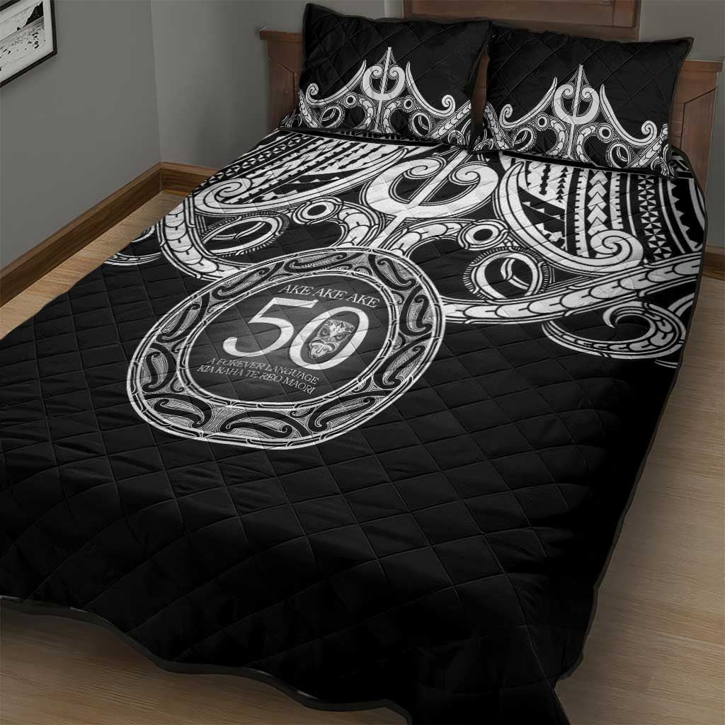 Kia Kaha Te Reo Maori New Zealand Quilt Bed Set 50th Anniversary Ake Ake Ake - Polynesian Pride