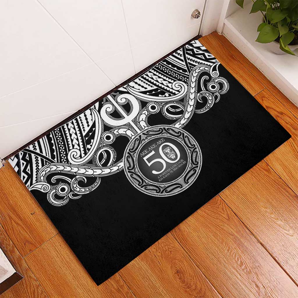 Kia Kaha Te Reo Maori New Zealand Rubber Doormat 50th Anniversary Ake Ake Ake - Polynesian Pride