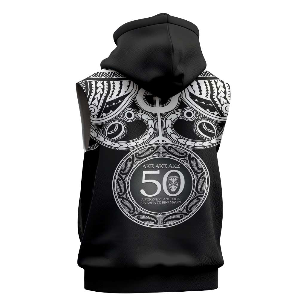 Kia Kaha Te Reo Maori New Zealand Sleeveless Zip Hoodie 50th Anniversary Ake Ake Ake - Polynesian Pride