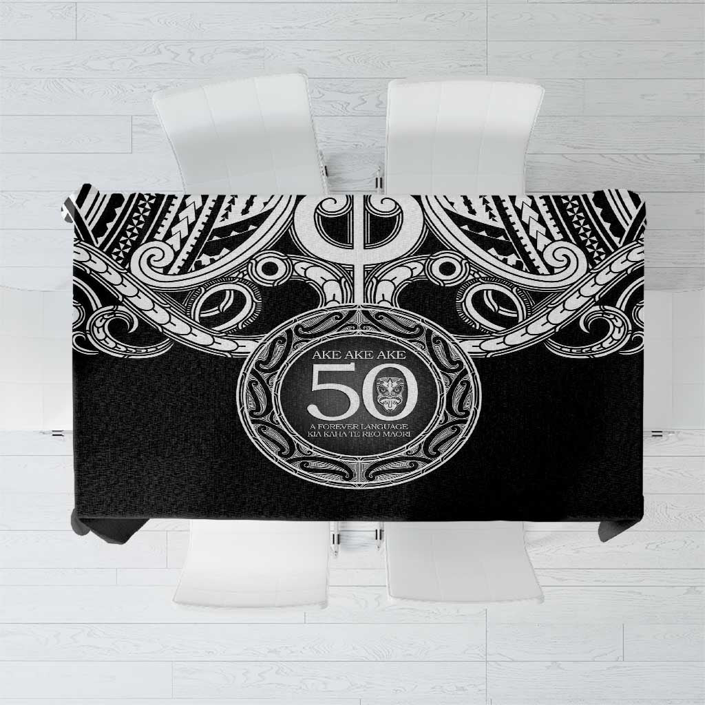 Kia Kaha Te Reo Maori New Zealand Tablecloth 50th Anniversary Ake Ake Ake - Polynesian Pride