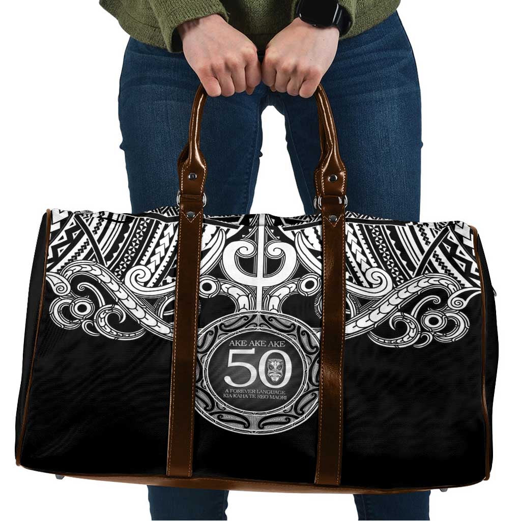 Kia Kaha Te Reo Maori New Zealand Travel Bag 50th Anniversary Ake Ake Ake - Polynesian Pride