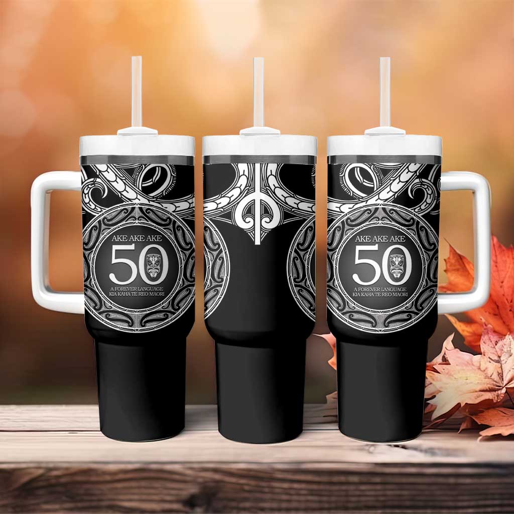 Kia Kaha Te Reo Maori New Zealand Tumbler With Handle 50th Anniversary Ake Ake Ake - Polynesian Pride