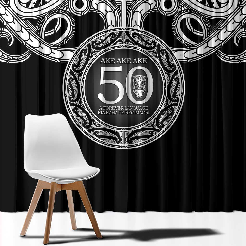 Kia Kaha Te Reo Maori New Zealand Window Curtain 50th Anniversary Ake Ake Ake - Polynesian Pride
