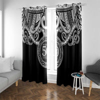 Kia Kaha Te Reo Maori New Zealand Window Curtain 50th Anniversary Ake Ake Ake - Polynesian Pride