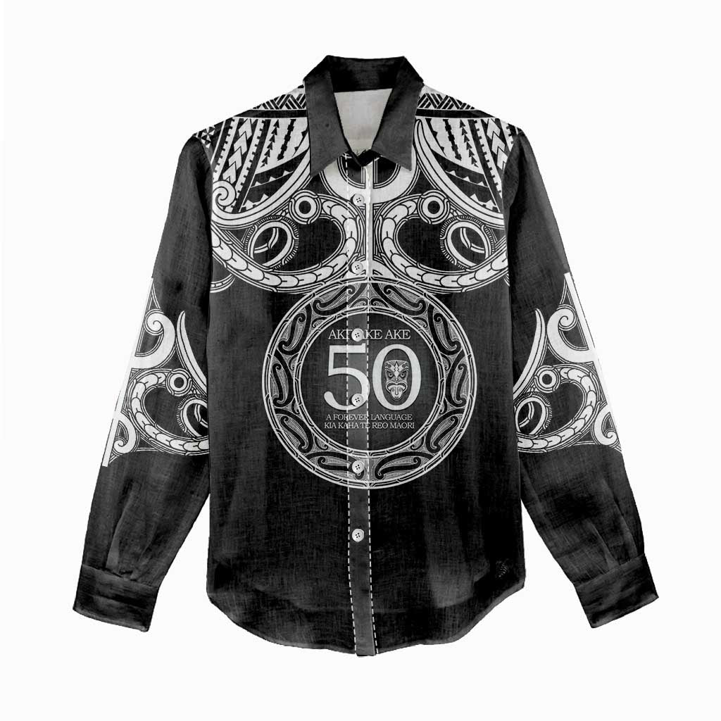 Kia Kaha Te Reo Maori New Zealand Women Casual Shirt 50th Anniversary Ake Ake Ake - Polynesian Pride