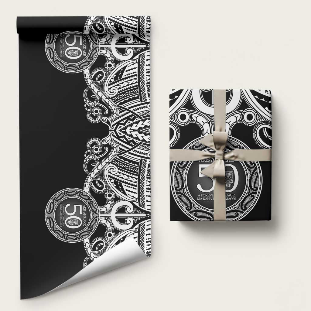 Kia Kaha Te Reo Maori New Zealand Wrapping Paper 50th Anniversary Ake Ake Ake - Polynesian Pride