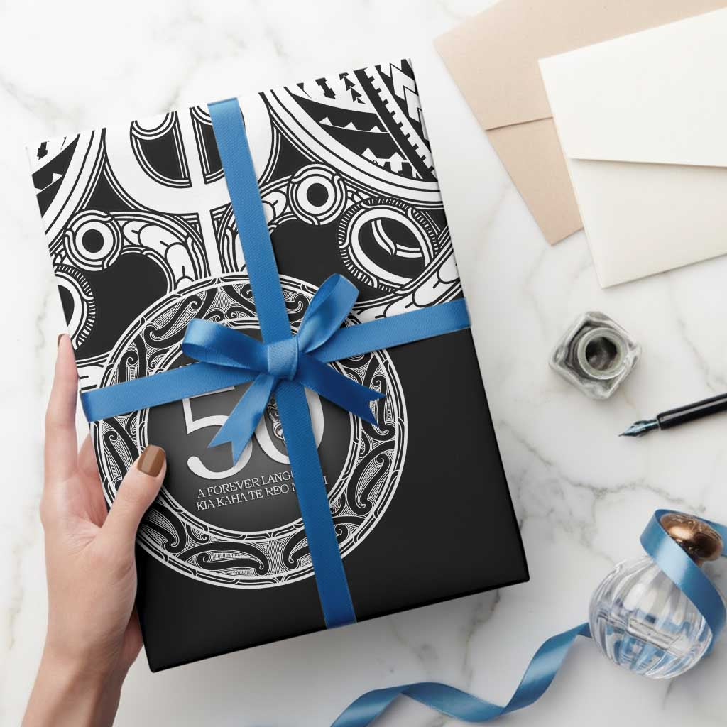 Kia Kaha Te Reo Maori New Zealand Wrapping Paper 50th Anniversary Ake Ake Ake - Polynesian Pride