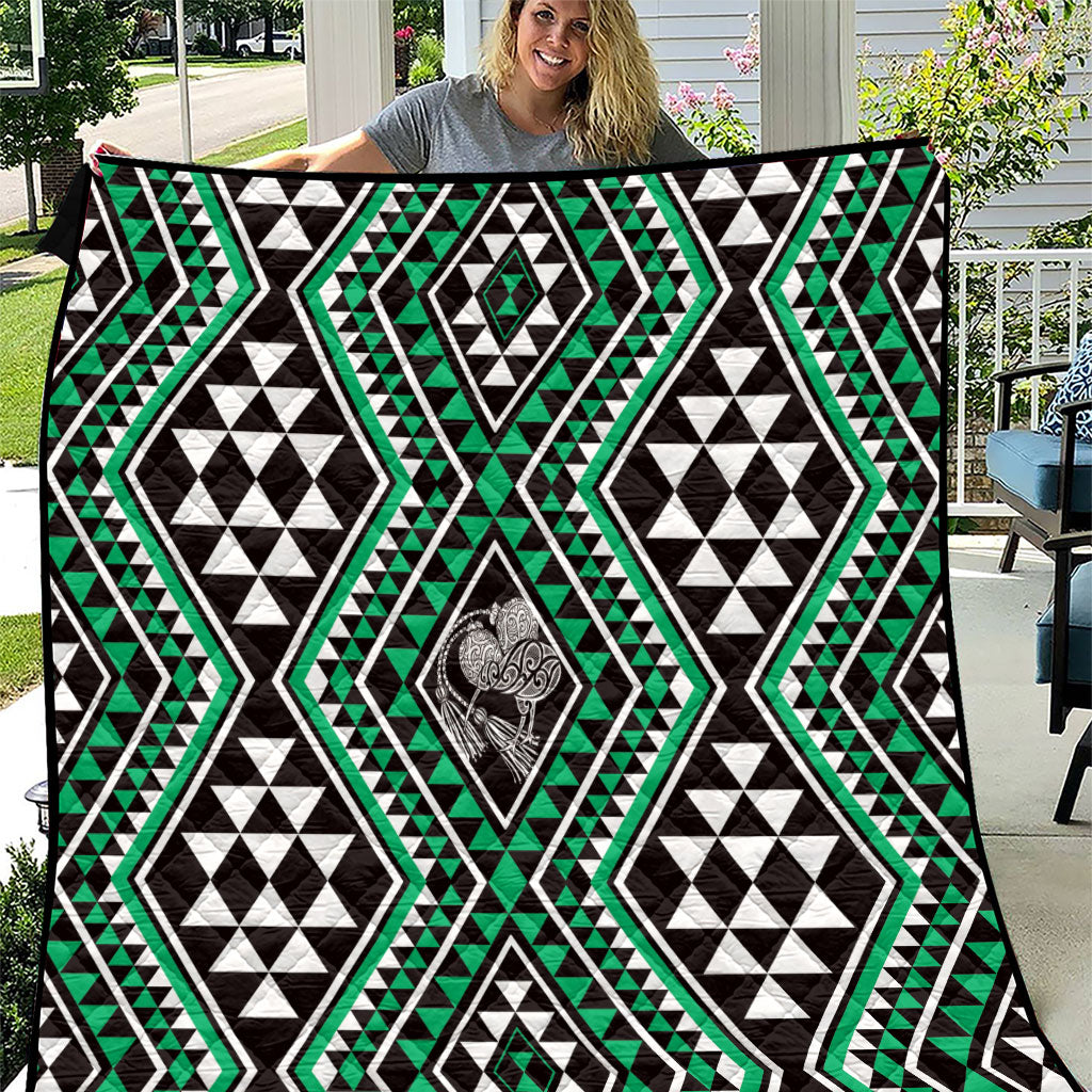 New Zealand Kakariki Taniko Motifs Quilt Maori Poi Dance Costume Inspired LT14 Green - Polynesian Pride