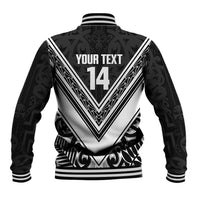 New Zealand Silver Fern Rugby Custom Baseball Jacket Go Wheel Kiwi Maori Pattern LT14 - Polynesian Pride