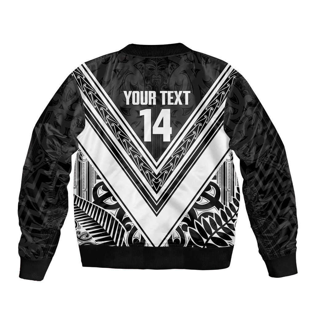 New Zealand Silver Fern Rugby Custom Bomber Jacket Go Wheel Kiwi Maori Pattern LT14 - Polynesian Pride