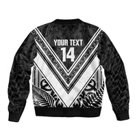 New Zealand Silver Fern Rugby Custom Bomber Jacket Go Wheel Kiwi Maori Pattern LT14 - Polynesian Pride