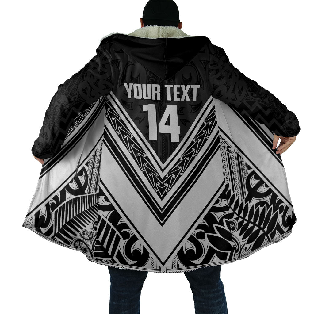New Zealand Silver Fern Rugby Custom Cloak Go Wheel Kiwi Maori Pattern LT14 - Polynesian Pride