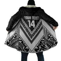 New Zealand Silver Fern Rugby Custom Cloak Go Wheel Kiwi Maori Pattern LT14 - Polynesian Pride