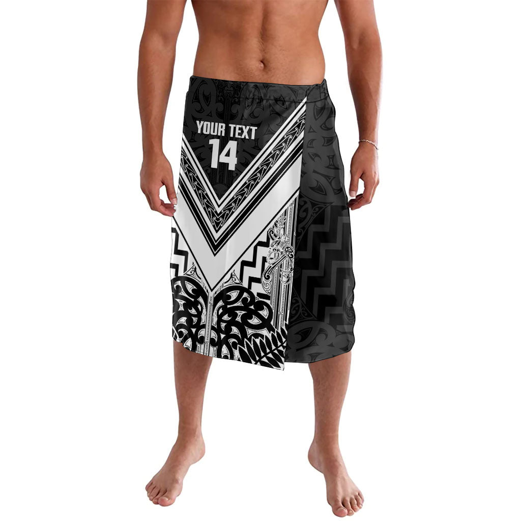New Zealand Silver Fern Rugby Custom Lavalava Go Wheel Kiwi Maori Pattern LT14 White - Polynesian Pride