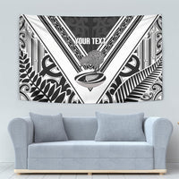 New Zealand Silver Fern Rugby Custom Tapestry Go Wheel Kiwi Maori Pattern LT14 - Polynesian Pride