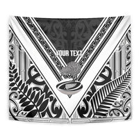 New Zealand Silver Fern Rugby Custom Tapestry Go Wheel Kiwi Maori Pattern LT14 - Polynesian Pride