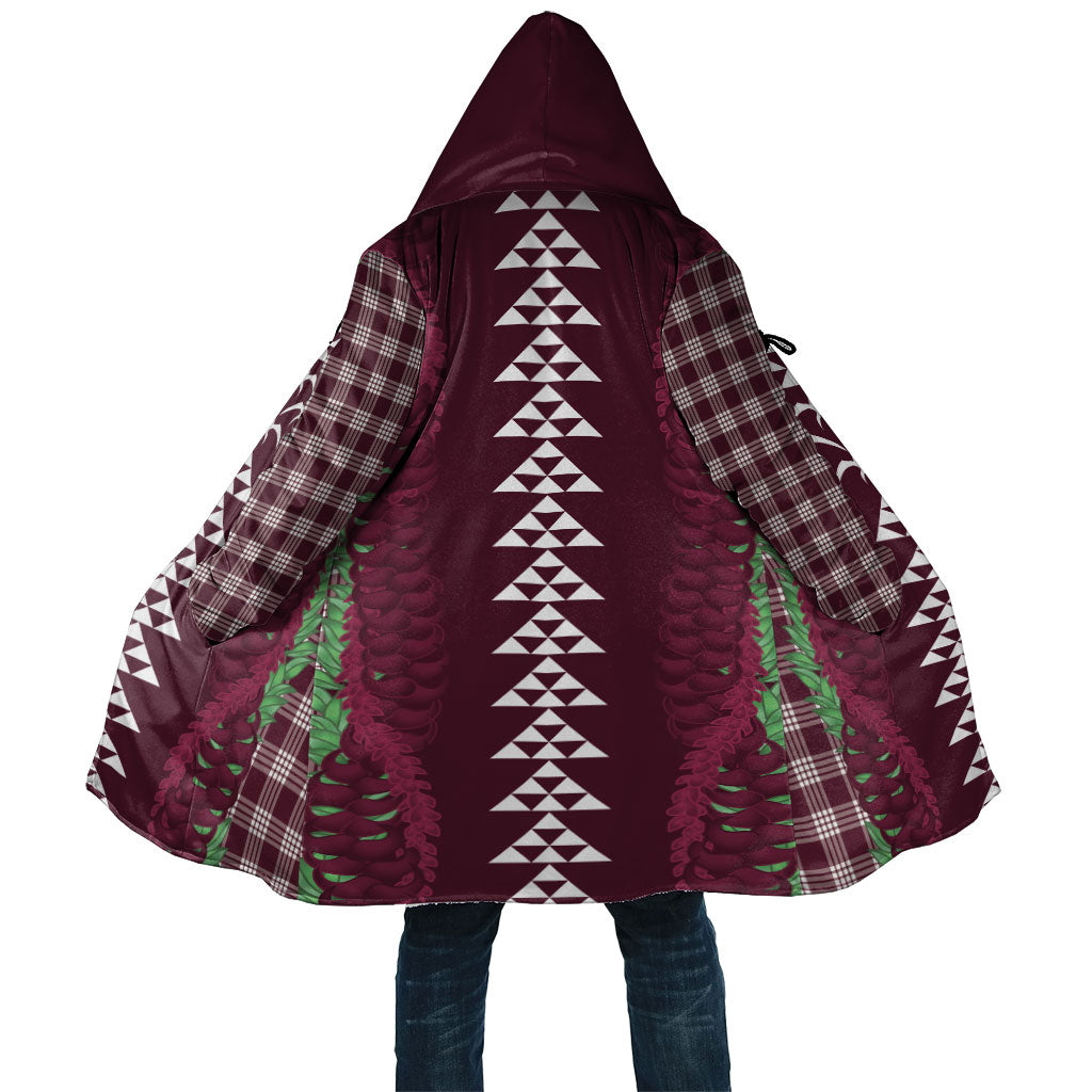 Burgundy Palaka Hawaii Iwa Bird Cloak Hawaiian Kakau Jade Vine Lei LT14 Unisex Burgundy - Polynesian Pride