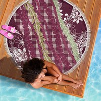 Burgundy Palaka Hawaii Leis Beach Blanket Hawaiian-plaid Elegant Tropical Vibes LT14 - Polynesian Pride
