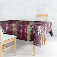 Burgundy Palaka Hawaii Leis Tablecloth Hawaiian-plaid Elegant Tropical Vibes LT14 - Polynesian Pride