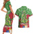 Kakapo New Zealand Christmas Couples Matching Short Sleeve Bodycon Dress and Hawaiian Shirt Meri Kirihimete Pohutukawa - Green Color