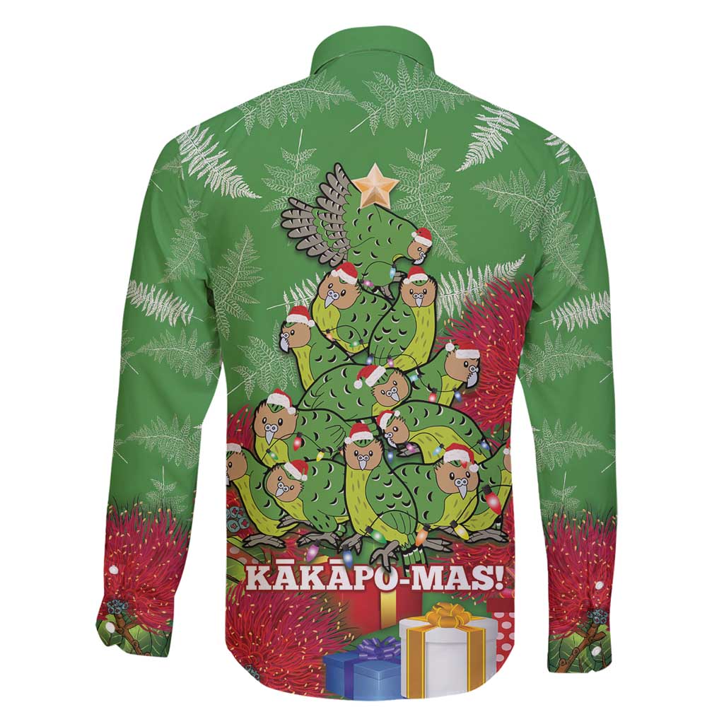 Kakapo New Zealand Christmas Family Matching Puletasi and Hawaiian Shirt Meri Kirihimete Pohutukawa - Green Color LT14 - Polynesian Pride