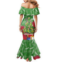 Kakapo New Zealand Christmas Mermaid Dress Meri Kirihimete Pohutukawa - Green Color LT14 - Polynesian Pride