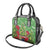 Kakapo New Zealand Christmas Shoulder Handbag Meri Kirihimete Pohutukawa - Green Color