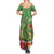 Kakapo New Zealand Christmas Summer Maxi Dress Meri Kirihimete Pohutukawa - Green Color