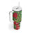 Kakapo New Zealand Christmas Tumbler With Handle Meri Kirihimete Pohutukawa - Green Color