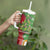 Kakapo New Zealand Christmas Tumbler With Handle Meri Kirihimete Pohutukawa - Green Color