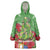 Kakapo New Zealand Christmas Wearable Blanket Hoodie Meri Kirihimete Pohutukawa - Green Color