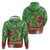 Kakapo New Zealand Christmas Zip Hoodie Meri Kirihimete Pohutukawa - Green Color