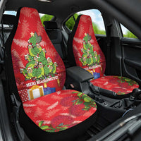 Kakapo New Zealand Christmas Car Seat Cover Meri Kirihimete Pohutukawa - Red Color LT14 One Size Red - Polynesian Pride