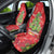 Kakapo New Zealand Christmas Car Seat Cover Meri Kirihimete Pohutukawa - Red Color